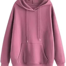 Solid Hoodie for Women | with Front Zipper,Long Sleeves, Casual Wear Hooded Neck Cotton Blend Hoodie-image-5