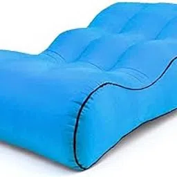 TRENDIVIBE Super-lightweightlightweight Inflatable Sofa Bed Portable Outdoor Lazy Couch Rapid-assemblyUp Air Lounger for Camping Beach and Home Relaxation Sky Blue 120x60x25cm-picture-31