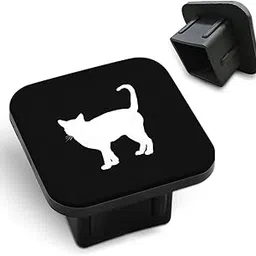 Cat Towing Cover White and Black Dog Cute Kitten Animal Sturdy Rubber Tow Hitch Cover Insert Receiver Tube Cover Cap Fit for 2 Inch Hitch Receivers-picture-52