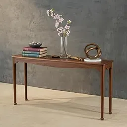 Craftware Solid Wood Console Table for Living Room | Wooden Modern Side Entrance Table for Home & Office | Entryway Hallway Foyer Table with Shelf Storage-picture-47