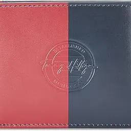 tommy hilfiger Kinder Leather Passcase Wallet for Men - Red/White/Blue, 12 Card Slots-picture-23