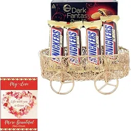 SFU E Com Best Wishes Chocolate Gift Hamper | Valentine Chocolate With Love Greeting Card | Valentine Chocolate Hamper | 911-picture-27