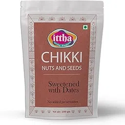 Nuts and Seeds Date Chikki | Bites I 200 gram I Dates Barfi Made with Dates, Almonds, Cashews, Raisins, Sunflower, Pumpkin and Sesami seeds and Pure Ghee I Dry Fruits Nuts, Healthy Delicious Indian Sweets, Gluten Free, No Added Sugar-picture-49