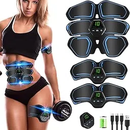 XENGUAN ABS Stimulator, Ab Trainer, EMS Muscle Stimulator LCD Screen Muscle Stimulator USB Rechargeable Portable Muscle Trainer Abdominal / arm / Leg Fitness Workouts Gear-picture-29