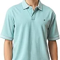 beyoung Cotton Blend Melange Texture Regular Fit Solid Polo Tshirt for Men | Collar Tshirt | Half Sleeves | Solid Casual T-Shirt-picture-35