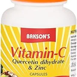 Bakson's Vitamin C Immunity Booster Capsules With Quercetin & Zinc | Antioxidant & Anti Allergic Properties To Help Support Healthy Immune System, 30 Capsules-picture-50