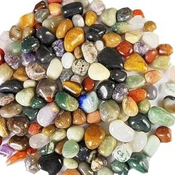 400 gm Medium All Natural Bulk Tumble Stone Mix not Dyed Crystal Healing gems (Crystal)- Multi Color-picture-11