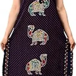 misscasa Women's Pure Cotton Regular Nighty | Women Printed Nightwear | Long Maxi Night Gown | Super Soft Comfortable & Fancy Sleepwear-picture-42