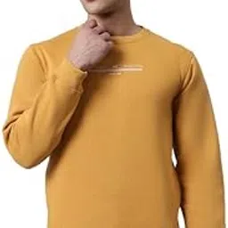 cantabil Printed Round Neck Full Sleeves Regular Fit Women Casual Sweatshirt | Casual Winter Sweatshirt for Women | Women Sweatshirt for Winter Wear (P_MSWS00071_Mustard)-picture-26