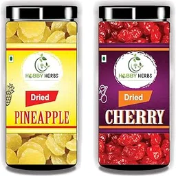 Hobby Herbs Combo of Dried Pineapple & Cherry 400gm (2 x 200 gm) For Ice cream, Shakes-picture-41