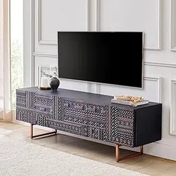 Home Centre Cameroon Mango Wood Top TV Unit - Brown-picture-27