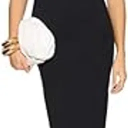 Women's Black Spandex Solid Bodycon Western Dress | A line | Winter | Western | Latest | Trendy | Midi |One Piece-image-85