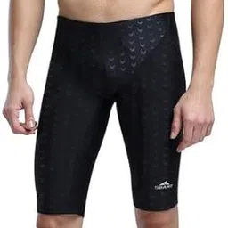 Shark Skin Swimwear Men's Swimming Trunks Flat Angle Quick-Dry Jammer Beach Shorts - Balck 2XL-picture-37