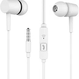 Meyaar Stereo Headset Q1 Hi-Fi Audio Wired Earphones with Immersive Audio, Multi-Function Button, in-line Microphone & Perfect Length Tangle Free Cable (White)-picture-20