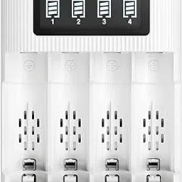 EBL AA and AAA Battery Charger - 4-Bay with Type-C & Micro USB Input, LCD Display for Charge State-picture-21