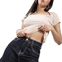 sera Women Solid Square Neck Crop Top-picture-23