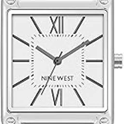 nine west Women's Mesh Bracelet Watch, SIlver, NW/2091SVSV-picture-17