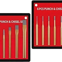 MERISHOPP 6X Cold Chisel Set Manual Punch and Chisel Set for DIY Hand Tools Carpenters Chiseling-picture-49