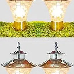 Avior Stainless Steel & Unbreakable PVC gate Lamps for Outdoor, Modern Main Door Lights for Entrance, Outdoor gate Lights, Garden gate Lamps, Waterproof Lamps for Outdoor (Pack of 4)-image-3