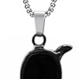 glamshell Stainless Steel Sunglasses Pendant Necklace with Box Chain Black Unisex for Mens size 24"-picture-55