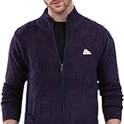 monte carlo Men’s Regular Fit Pullover | Mock Neck | Self Design | Zip Closure | Full Sleeve | Warm Winter Knitwear | Stylish Casual Sweater for Everyday Comfort-picture-50