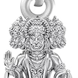 akshat sapphire Sterling Silver (92.5% purity) God Hanuman Pendant for Men & Women Pure Silver Lord Bajrang Bali Locket for Good Health & Wealth-picture-1