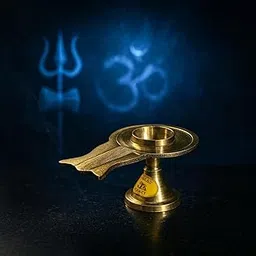 Original Pura Pital Shiva Lingam Stand 100% Pure Brass Shivling Puja Stand for Jal Abhishek Brass Jalhari Without Shivling Jaldhari Base for Shivlingam Abhishek Lingam Holder for Mandir Pooja & Home Temple-image-11