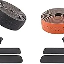 UJEAVETTE Bike Handlebar Tapes Adhesive Back Anti Slip Breathable Cycling Handle Wraps Black-picture-27