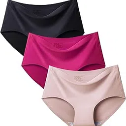 akado Women & Girls Ice Silk Ultra-Thin Seamless Sexy Combo Panties Underwear Breathable Invisible Bikini Hipster Multicolour - Free Size.-picture-16