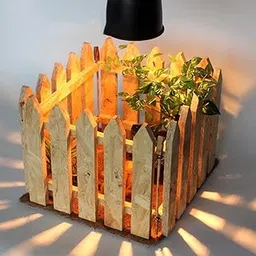 UJEAVETTE® DIY Pet Reptile Landscaping Carbonized Wooden Fence Crafts Wood Picket Fence for Tortoise Turtle Amphibious Tank Small Animals-image-1