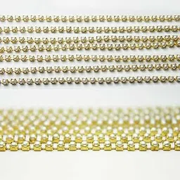 Embroiderymaterial Pearl Chain for Jewellery Making – 2MM Cream Beaded Chain, 5 Meters | Ideal for Silk Thread Jewelry & Craft Decoration-picture-18