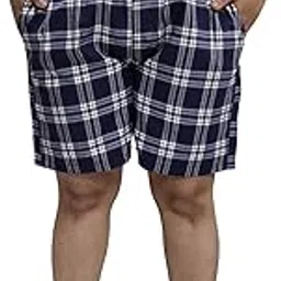 Clavelite Comfy Cotton Shorts | Soft Unisex Half Pants Sleepwear with Elastic Waist and Knee Length for Gym Running or Night wear-picture-44