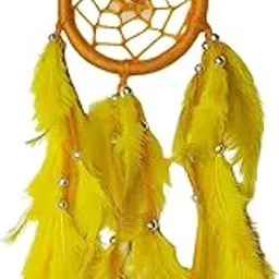 M/S Rakhi Handicraft Dream Catcher for Home Decor, car Hanging, Home Decoration Single Colour 3 inch Long Handmade (Yellow)-picture-25