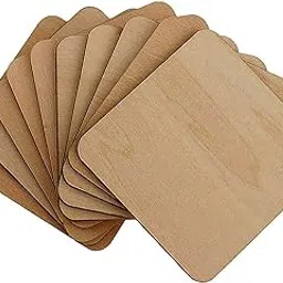 24 Pcs Art Craft Coaster 4" Inch Square Shape MDF Coasters Plain Wood Blank Cutouts for Tea Coffee Christmas Painting Slice, Resin Mandala Arts Work & Decoration | Thickness:2.5 mm-10x10 cm |-picture-18