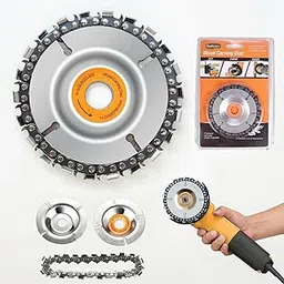 Sunkizzrs® 22-Teeth 100mm Wood Carving Chain Circular Saw Disc for 4'' Angle Grinder —Chainsaw Grinding Wheel Chain Blade Circular Saw —Depressed Centre Grinder Saw Disc for Woodworking-picture-11