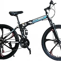 Mioox Foldable Fat Mountain Dual Bike With 26X2 Inch Tyres Folding Bike For Adults With 21 Gears (Frame - 26 Inch) (Black)-picture-10