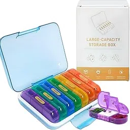 OCEANEVO 3 Times a Day, Weekly Medicine Storage Organizer box for Home and Travel, 7 days Pill Organizer Box for Vitamins, Tablet & Supplements - Multi Color - 3 Compartments - 1 Year Warranty-image-18