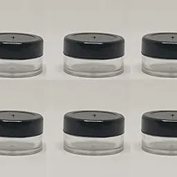 dinemart Pack Of 6PCS 8GMS Acrylic Sanjar Comes with Beautiful Black Lids & LEAKPROOF Inner Washers,Empty Cosmetic Containers For Lip Balms, DIY Skin Care, Body Butters, Creams, Travel Purpose-picture-54