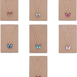 himor Butterfly Pendant Necklace, Colourful Enamel Design, Rose Gold Chain, Multiple Colours Available-picture-13