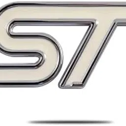 AutoBizarre 3D Raised White ST Metal Monogram Emblem Badge Sticker for All Cars & Bikes (White)-image-6