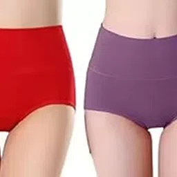 louis craft Women's High Waisted Cotton Underwear Soft Breathable Panties Full Coverage Briefs Tummy Controller Ladies Panties image 1