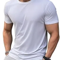 rj collection Solid Polyster Gym & Sports T-Shirt – Breathable, Stretchable & Activewear Fit(Plain-Tshirt)-picture-26