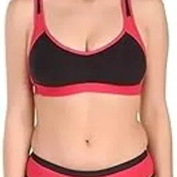 first glance Stylish Sports Bra Panty Set | Women Workout Lingerie | Gym Wear Comfort Fit Bra Panty Combo-picture-33