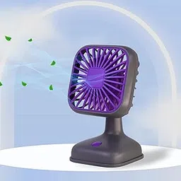 Toyshine Cute Mini Portable Rechargeable Handheld Small Desk Fan with 3 speed Airflow & Height Adjustable Feature For Travel/Office/Desktop Kids Girls indoor Outdoor use, Grey-image-37