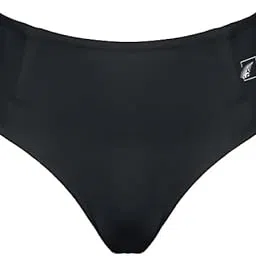 TAN Swimwear High-Waist Bikini Bottom, Black, Full Compression, Maximum Coverage-image-20