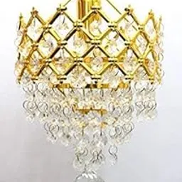 S S Traders Crystal Chandelier Jhoomer Ceiling Hanging Lamp for HomeAnd Office (160mm)(AC/DC)-picture-22