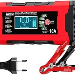 inveXo 10-A 12V 24V Smart Car Battery Charger, Bike, Truck | Automotive Trickle Charger, Battery Maintainer, Desulfator, Temp Compensation | Suitable for Lead Acid, AGM, Gel, SLA (10-A 12V & 5-A 24V)-picture-25