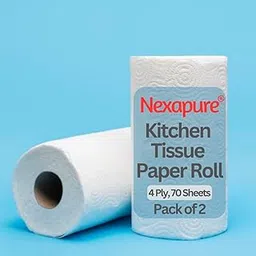 4-Ply Oil Absorbing Kitchen Paper Roll - High Absorption Towels for Frying, Cooking, Cleaning | Disposable & Multipurpose | Large, Pack of 2-image-42
