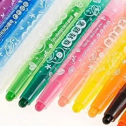 Cots and Cuddles 24 Colours Twisting Rolling Crayons For Doodling, Drawing, Art & Craft Supplies For School Kids, Ink Multicolor-image-58