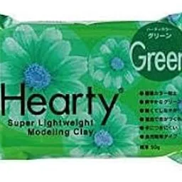 Padico Hearty Color Clay, Air Dry Clay for Art and Crafts Gift for Artists, Student,Children. Air Dry Super Light Weight Soft Clay Green 50g Pack of 1, ACMI Certified Non-Toxic Made in Japan-picture-14